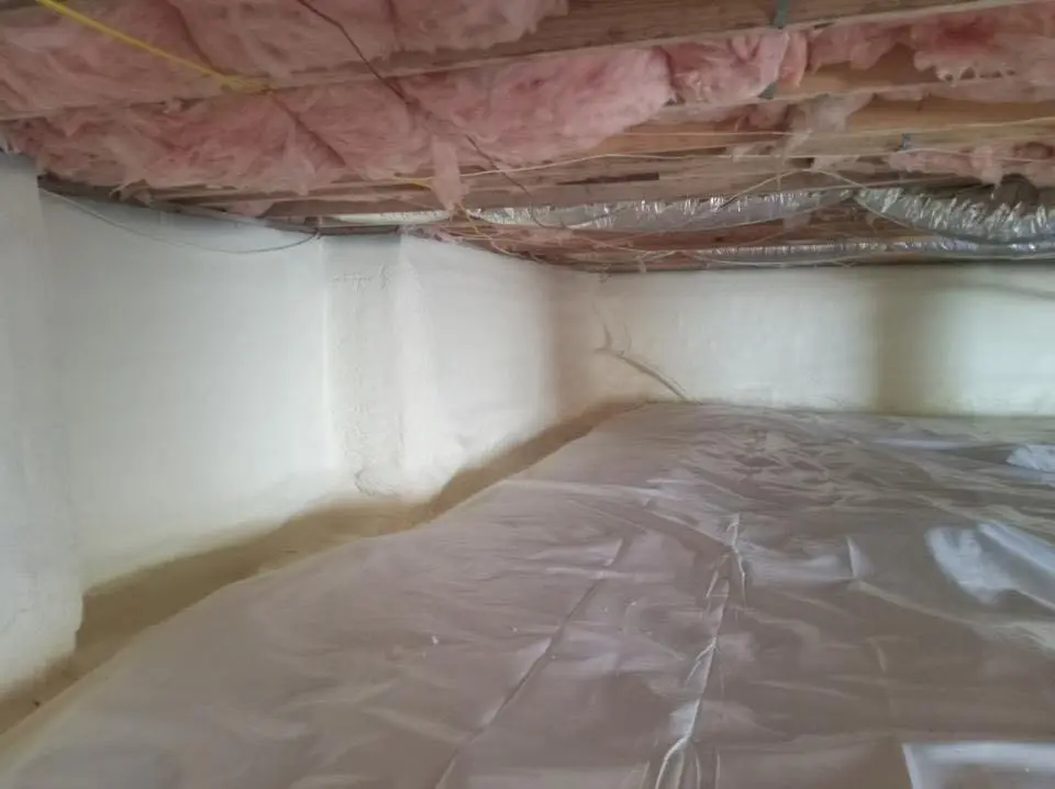 Crawl space encapsulation with closed-cell spray foam for Roof Maintenance in Hazlet